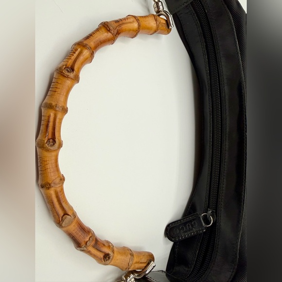 Gucci vintage nylon bamboo top handle shoulderbag - Picture 2 of 5